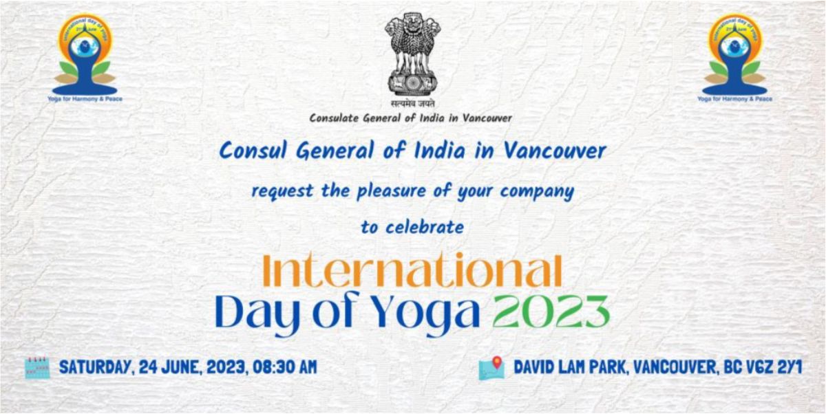 International Day Of Yoga 2023 Celebrations at David Lam Park, Vancouver